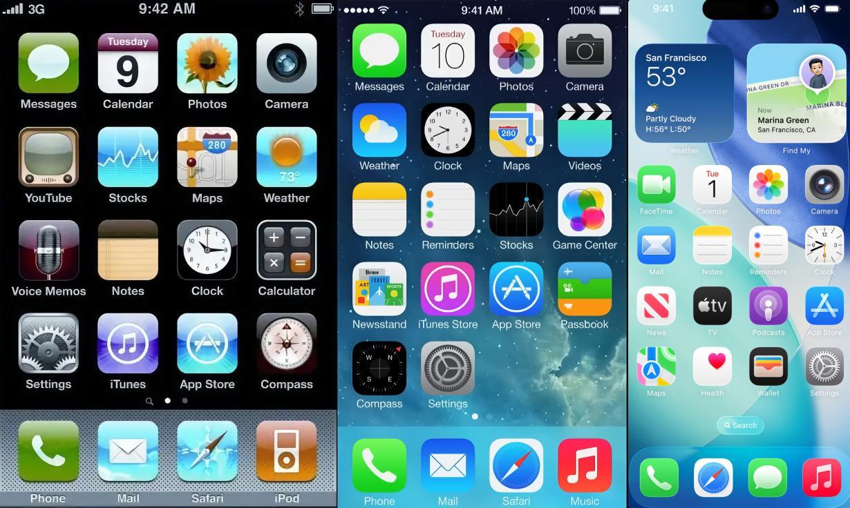iOS 6 与 iOS 7 同一界面的对比
